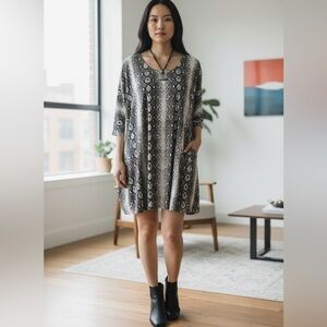 SHOW ME YOUR MUMU PYTHON PRNT HIGH LOW DONNA MICHELLE TUNIC/MINI DRESS SZ L